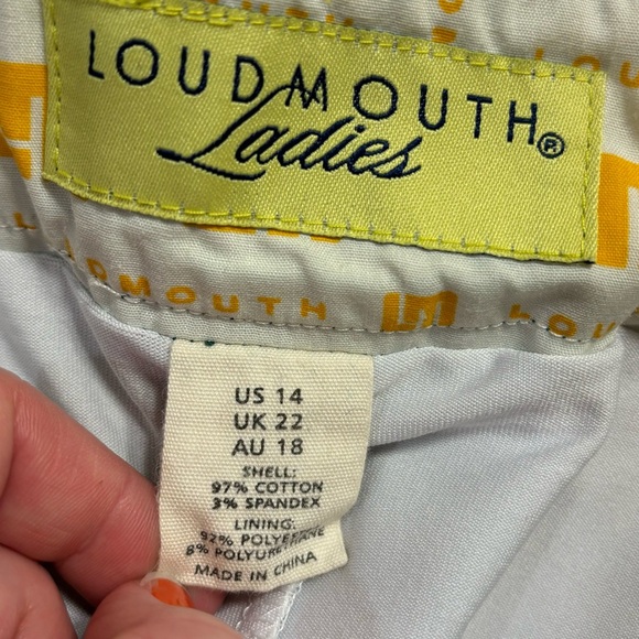 Loudmouth Ladies Magic Bus green activewear skort with pockets, size 14 - Picture 4 of 8